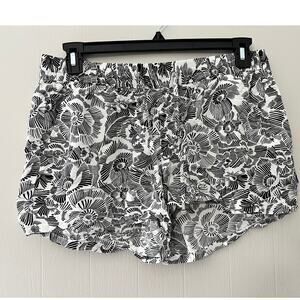 Old Navy Size Large Black and White Soft Drawstring Shorts